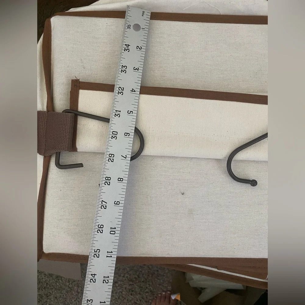 Canvas Storage Organizer with Brown‎ Trim NWOT